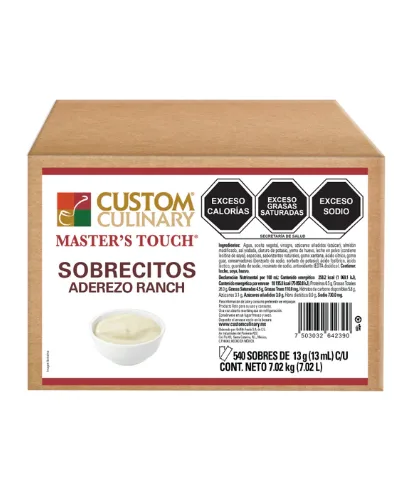 Ranch Cremoso Custom 200 Sobres Custom Culinary
